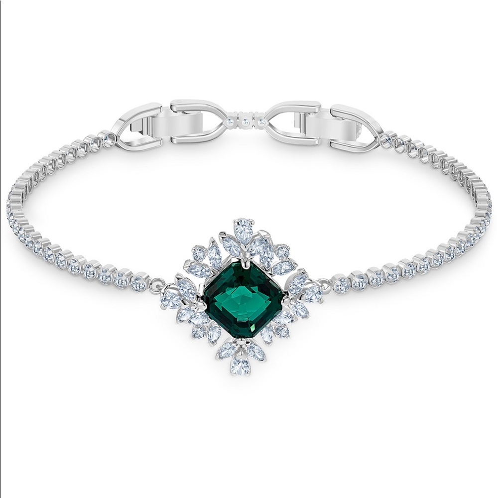 Swarovski Silver-Tone Crystal Flex Bracelet